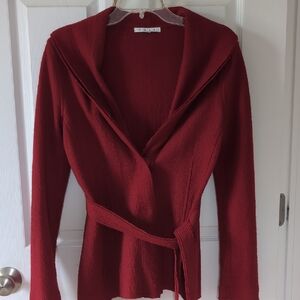 CAbi Deep Red Knit Sweater